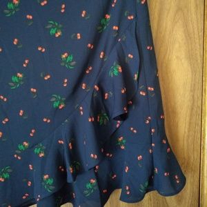 Banana Republic Navy Ruffled Mini Skirt 8